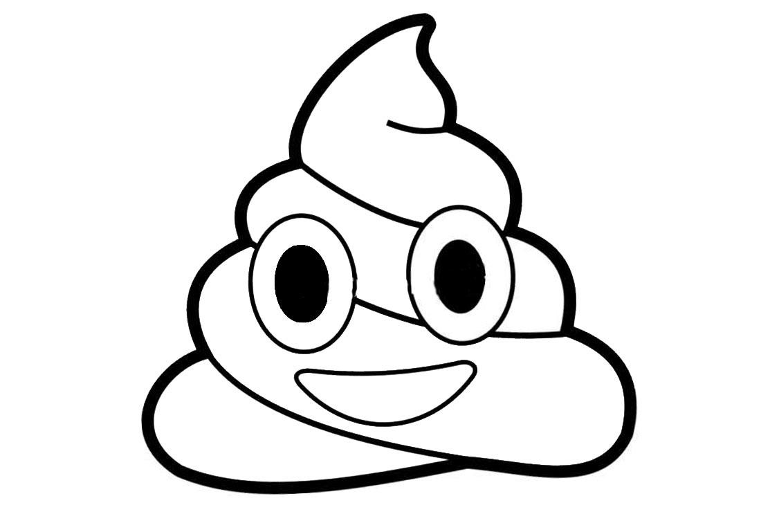 smiling poop emoji coloring page free printable coloring pages for kids