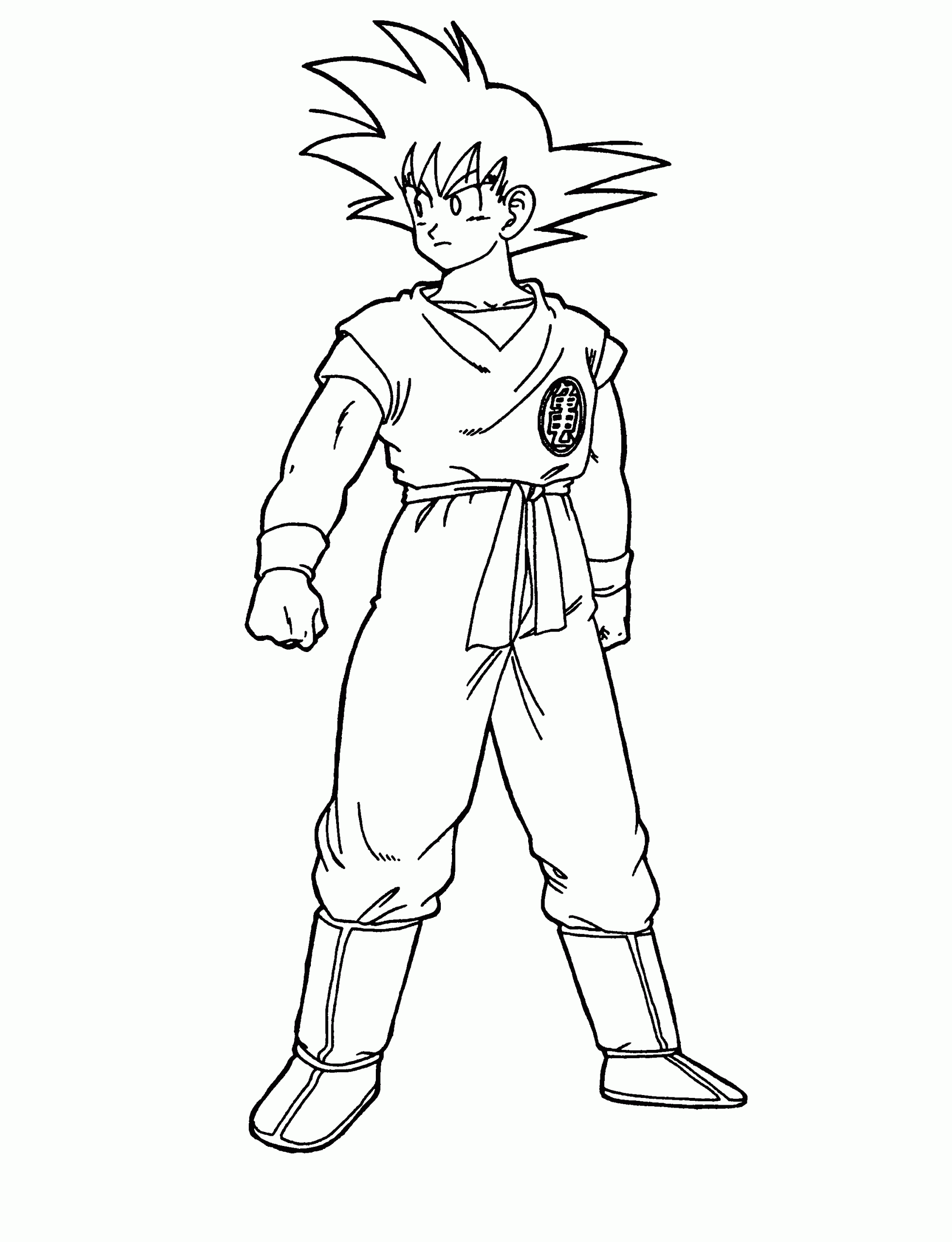 Normal Goku Coloring Page - Free Printable Coloring Pages for Kids