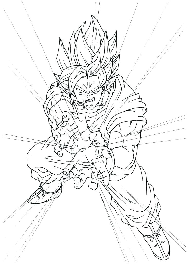 goku doing kamehameha coloring pages