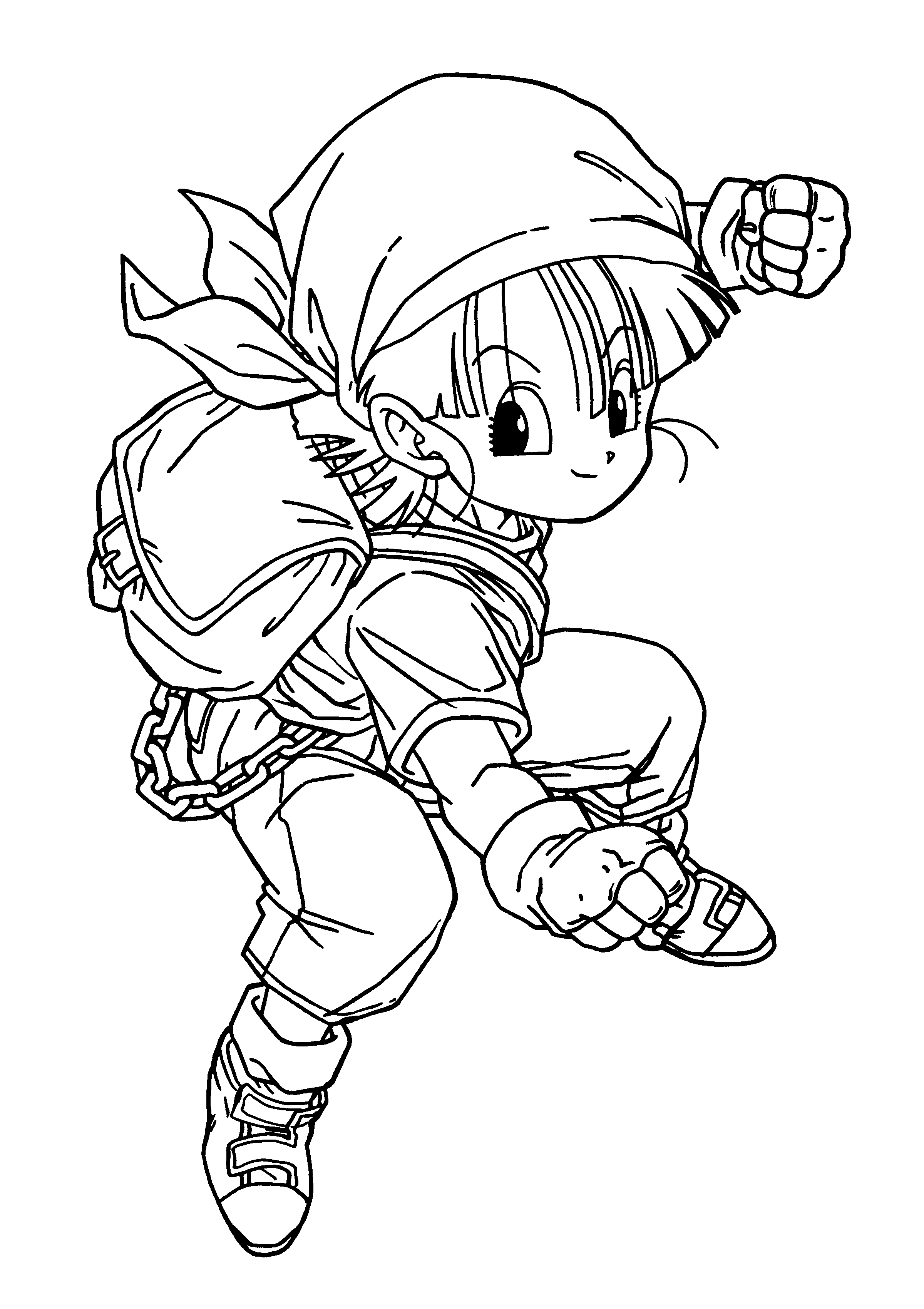 Lovely Bulma Coloring Page - Free Printable Coloring Pages for Kids