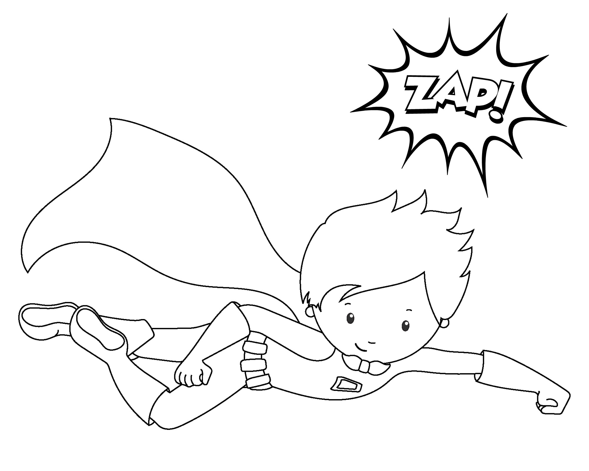 easy superhero coloring pages