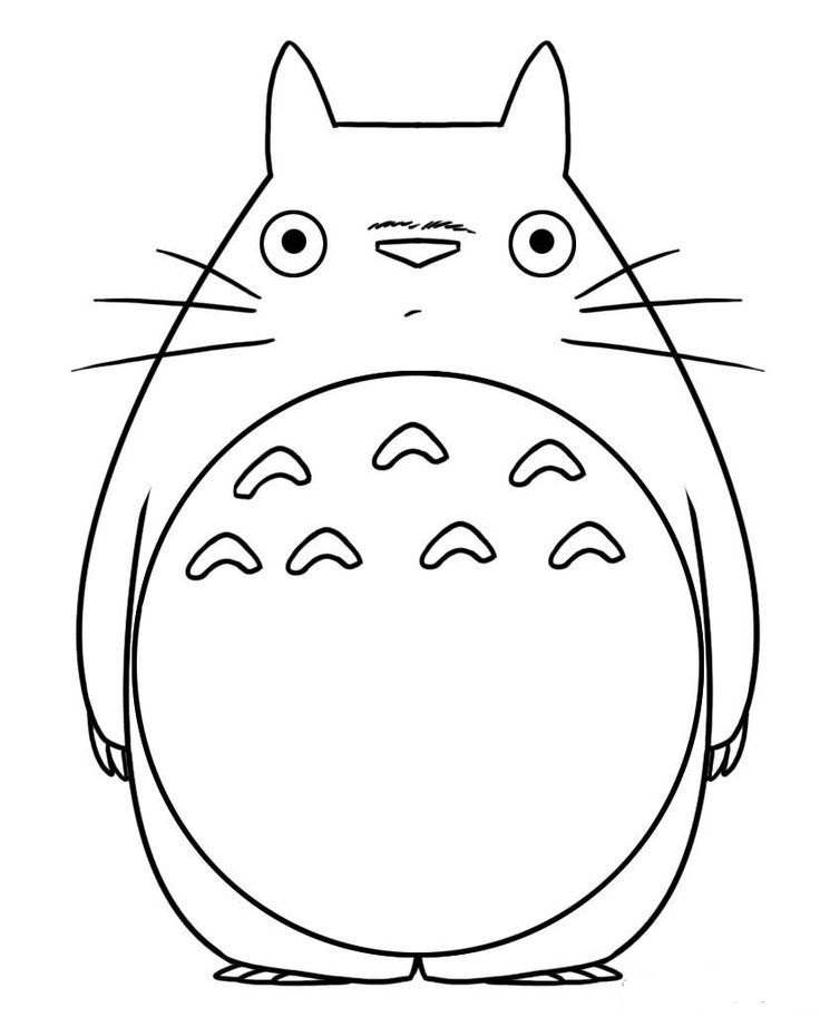 Big Fat Totoro Coloring Page - Free Printable Coloring Pages for Kids