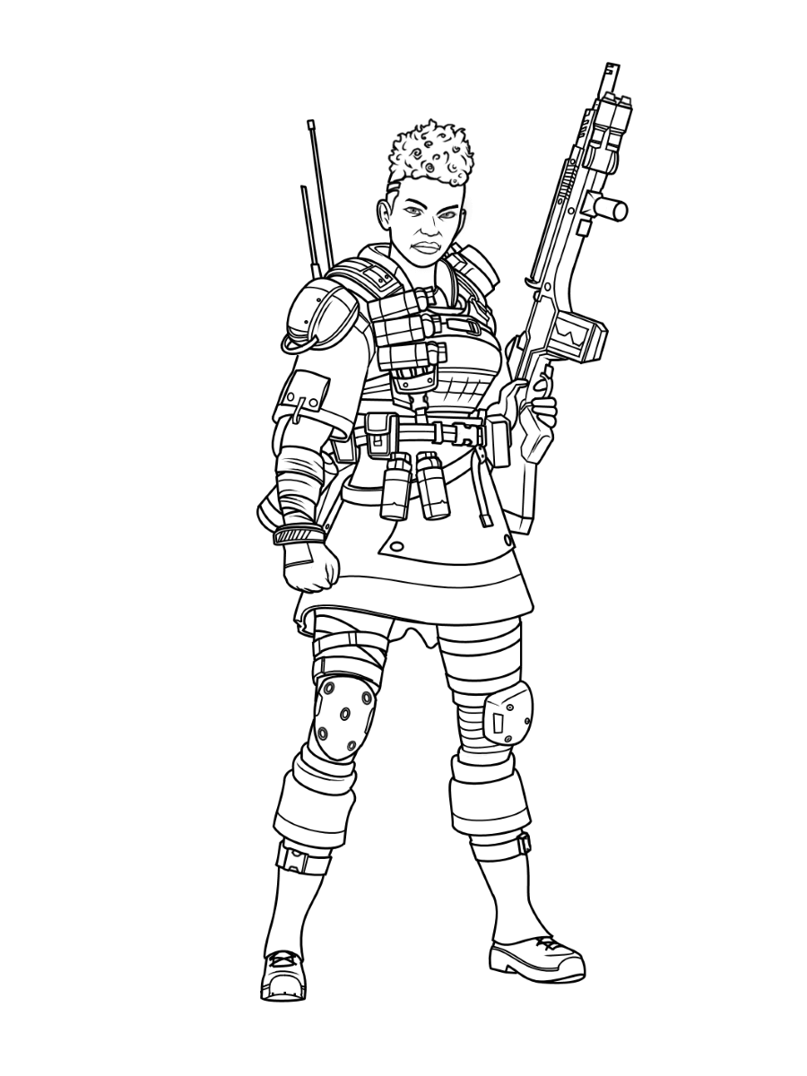 Bangalore Apex Legends Coloring Page Free Printable Coloring Pages For Kids