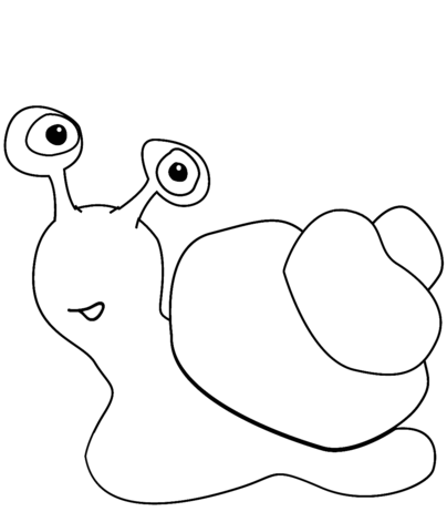 Download Cartoon Snail Coloring Page - Free Printable Coloring Pages for Kids