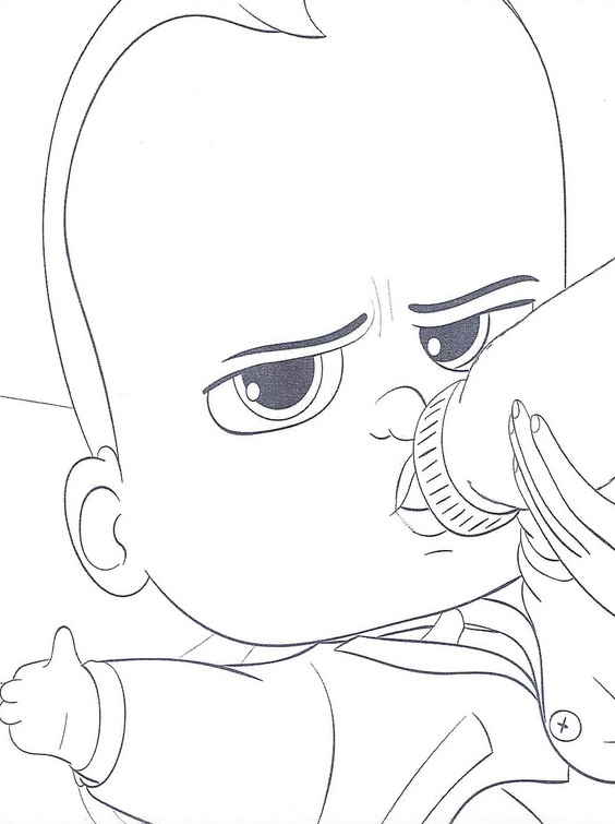 Boss Baby Drinking Milk Coloring Page - Free Printable Coloring Pages