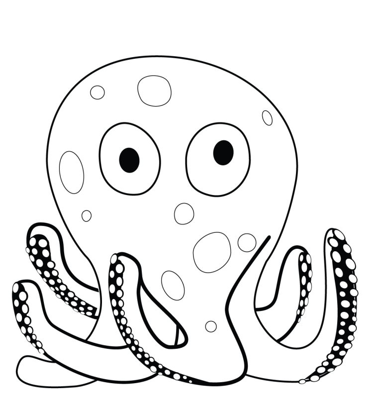 Octopus Coloring Pages - Free Printable Coloring Pages for Kids
