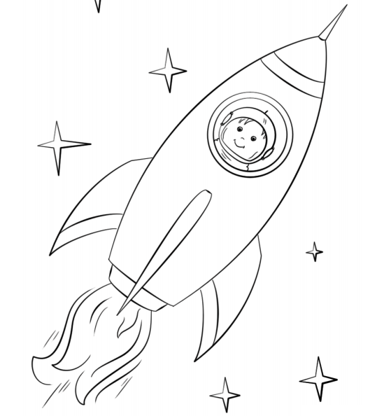 Boy Astronaut Flying Coloring Page - Free Printable Coloring Pages for Kids