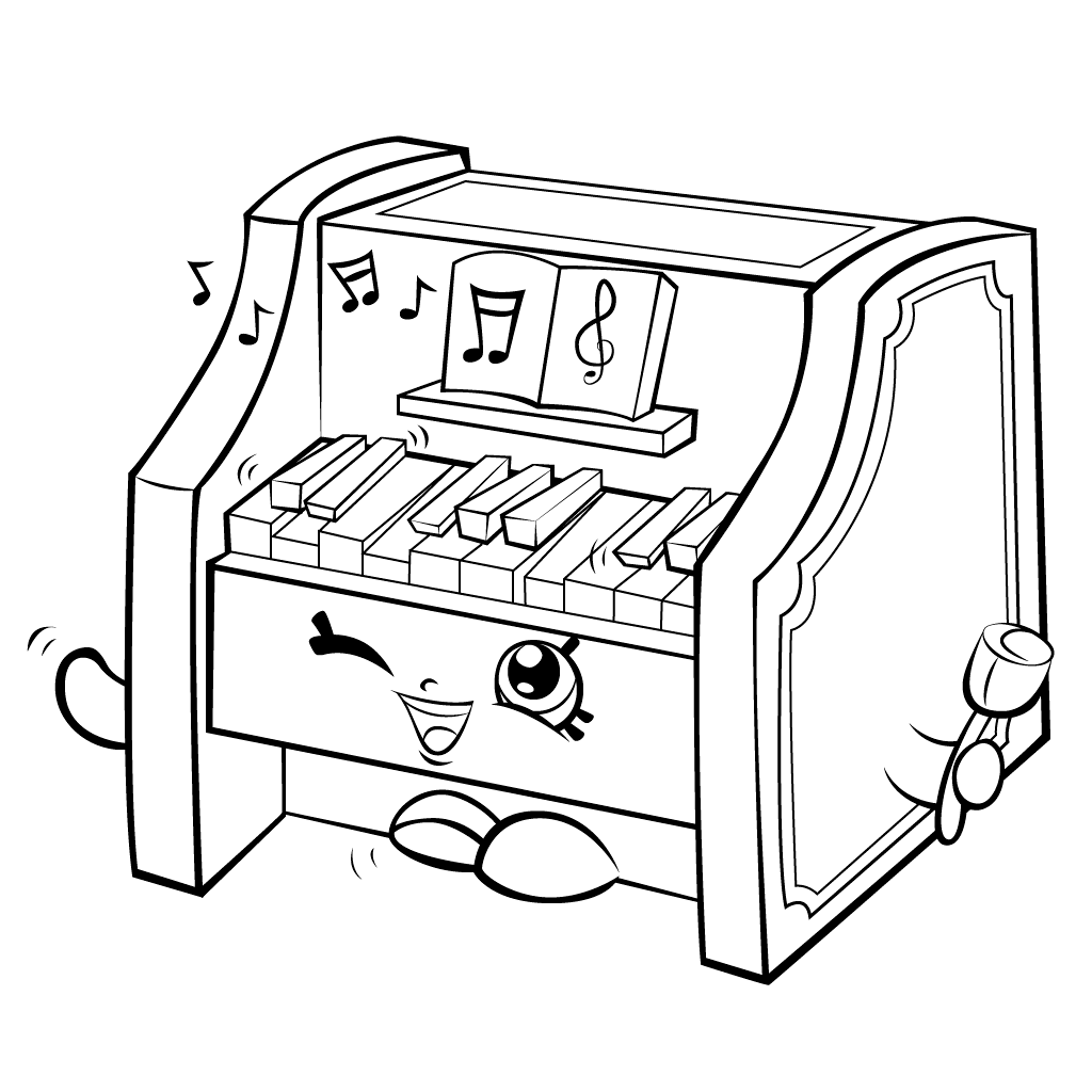 Playing Piano Coloring Page