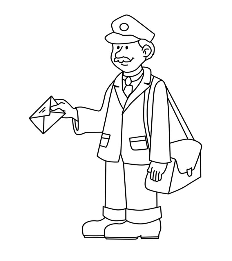 Postman Coloring Pages - Free Printable Coloring Pages for Kids