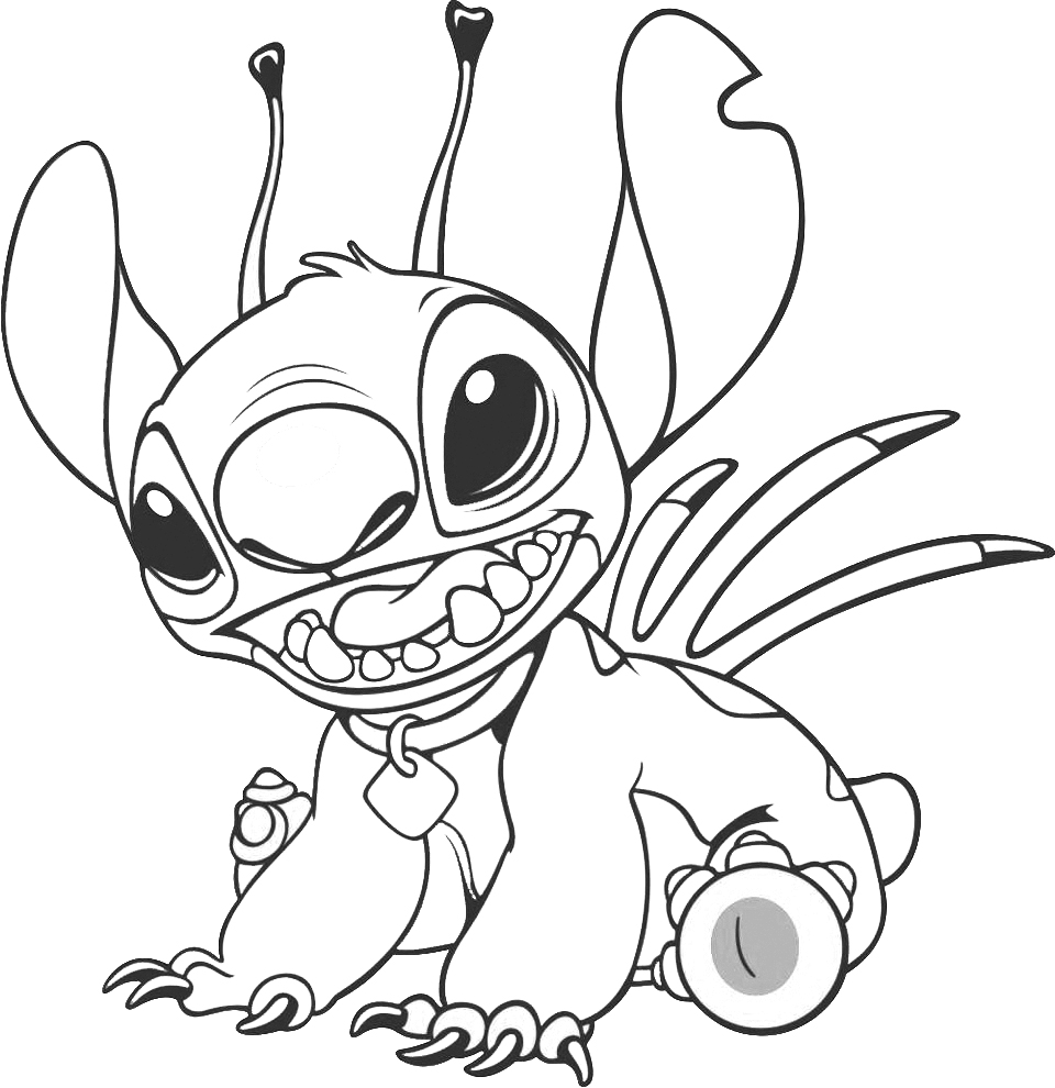 Hungry Stitch Coloring Page - Free Printable Coloring Pages for Kids