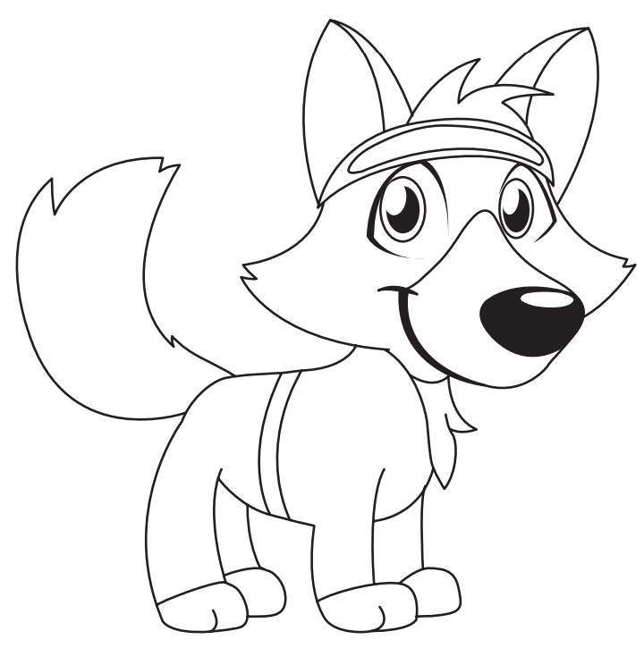A Fox Howling Coloring Page - Free Printable Coloring Pages for Kids