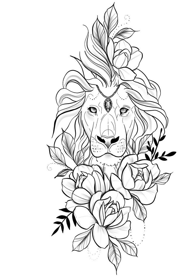 Male Lion Coloring Page - Free Printable Coloring Pages for Kids