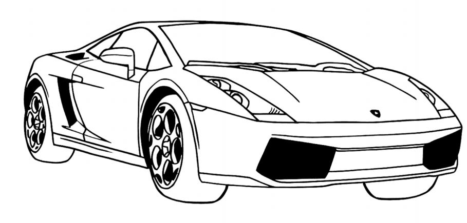 Lamborghini Gallardo Coloring Page - Free Printable Coloring Pages for Kids