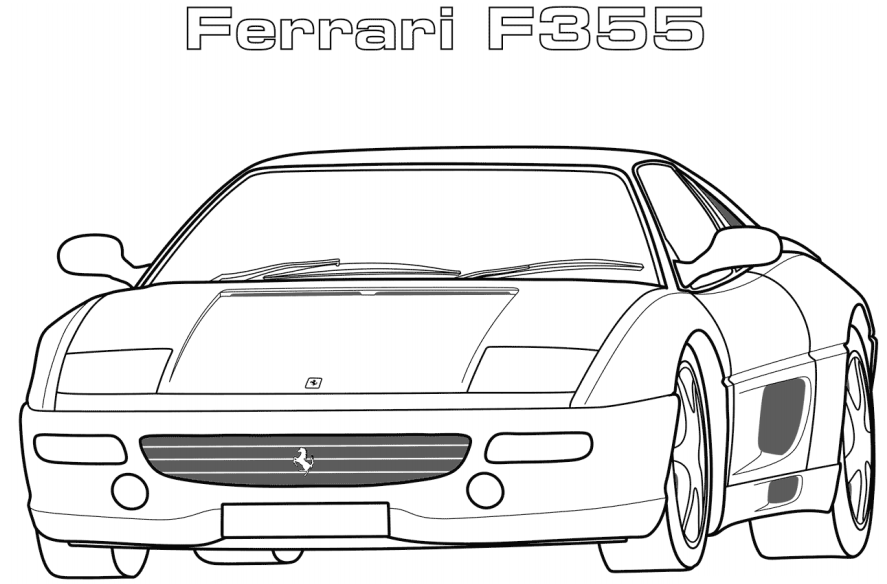 Ferrari F40 Coloring Page - Free Printable Coloring Pages for Kids