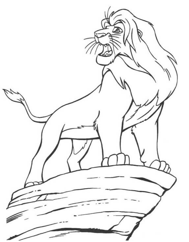 mufasa lion king coloring page  free printable coloring