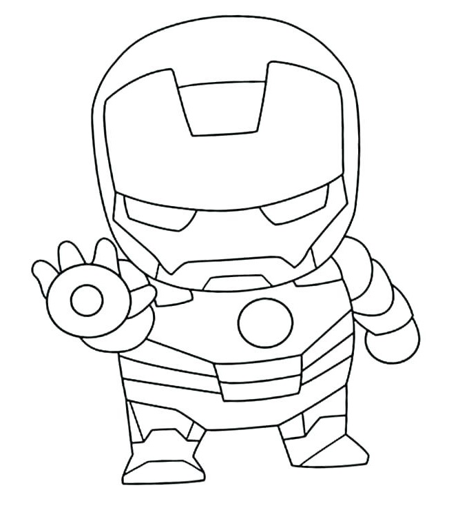 Cute Chibi Iron Man Coloring Page Free Printable Coloring Pages For Kids