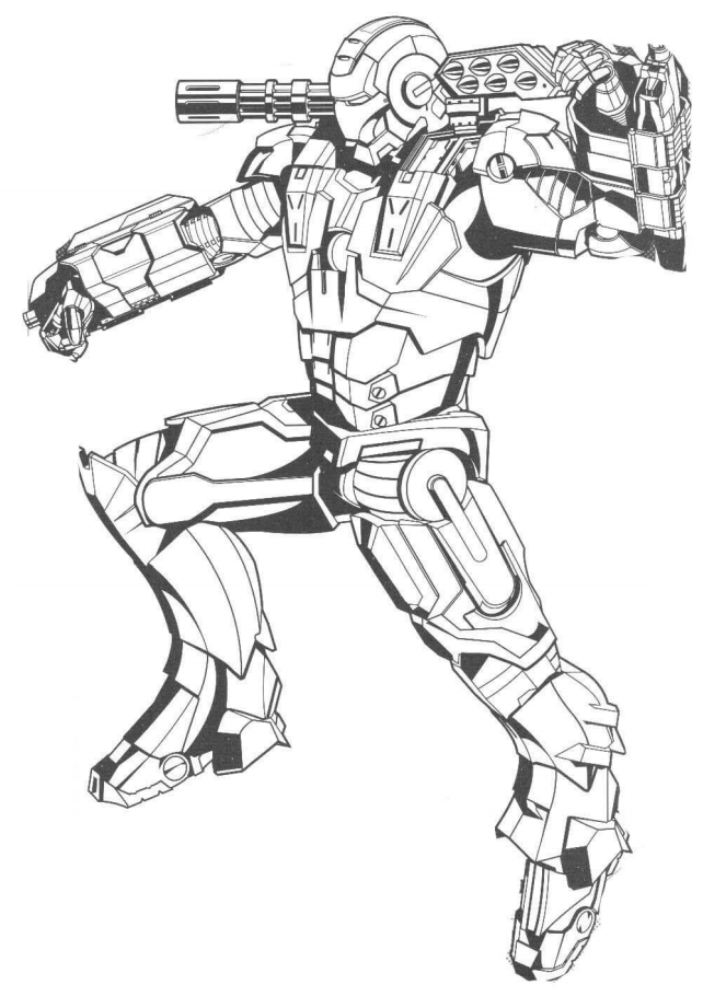 Iron Man Fighting Coloring Page - Free Printable Coloring Pages for Kids