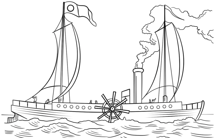 Girl Rowing Boat Coloring Page - Free Printable Coloring Pages for Kids