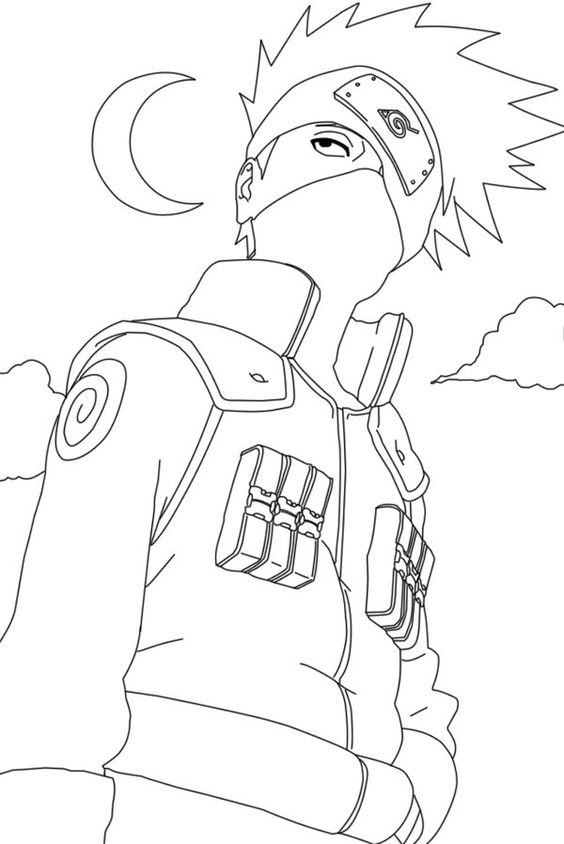 Kakashi In The Night Coloring Page Free Printable Coloring Pages For Kids