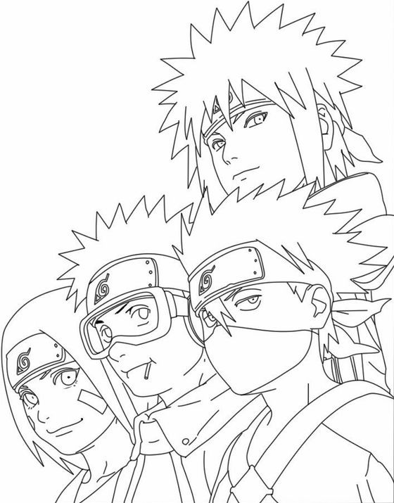 Namikaze Minato Anime Coloring Page - Free Printable Coloring Pages