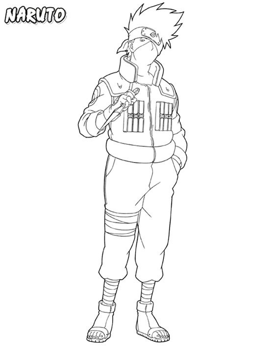 hatake kakashi coloring page free printable coloring pages for kids