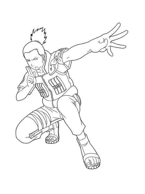 Shikamaru Nara Coloring Page - Free Printable Coloring Pages for Kids