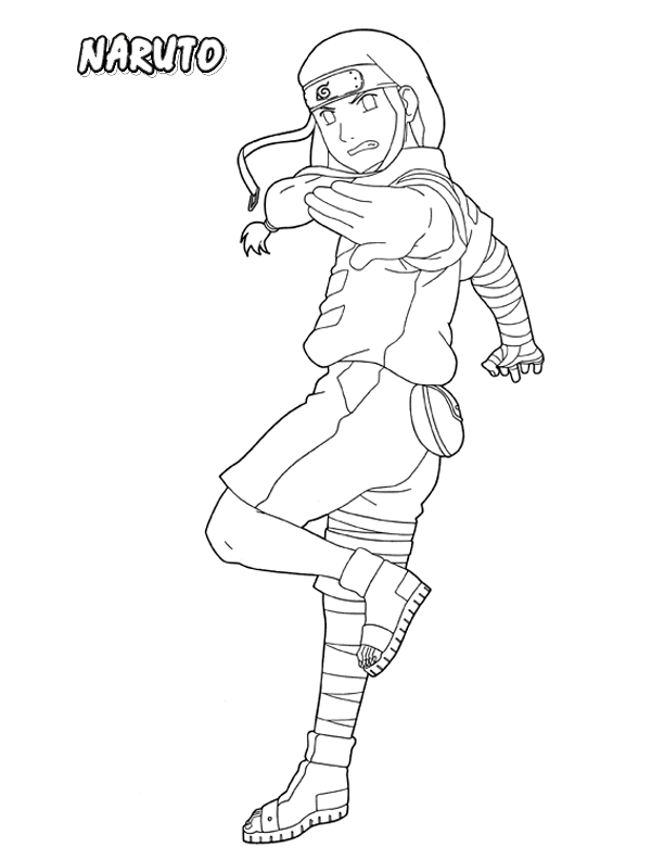 neji hyuga coloring page free printable coloring pages for kids