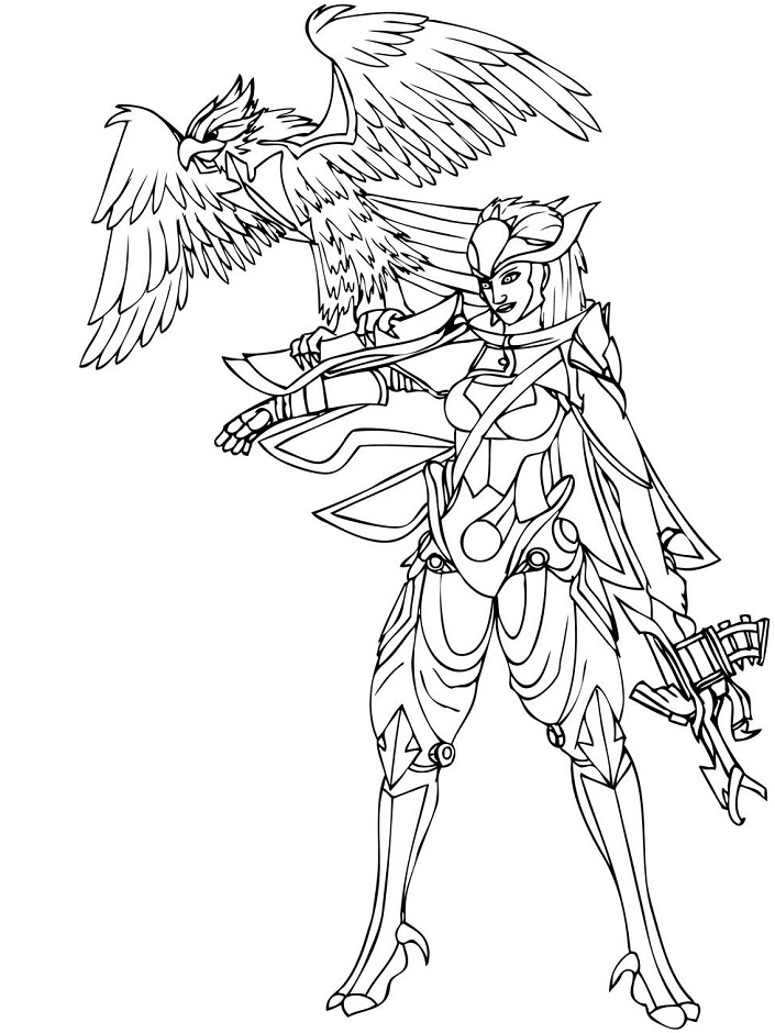 Quinn And Valor Coloring Page - Free Printable Coloring Pages for Kids