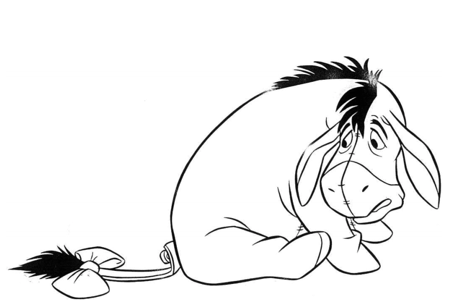 Eeyore and Rabbit Coloring Page - Free Printable Coloring Pages for Kids
