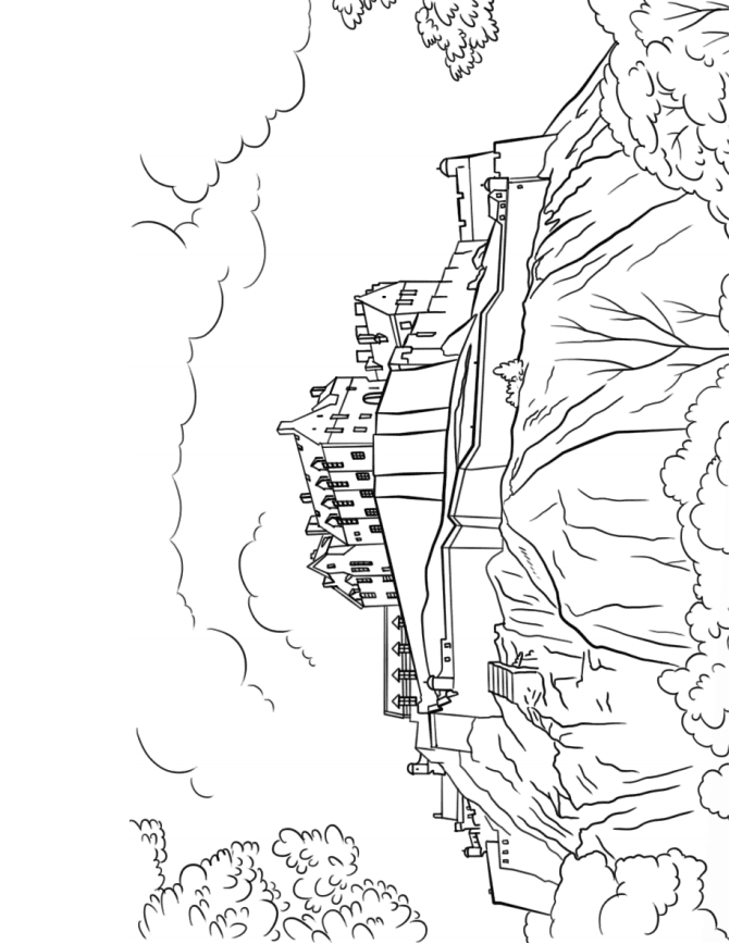 The Edinburgh Castle Coloring Page - Free Printable Coloring Pages for Kids