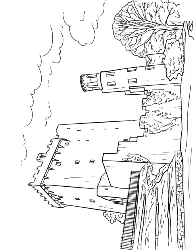 Irish Castle Coloring Pages Sketch Coloring Page