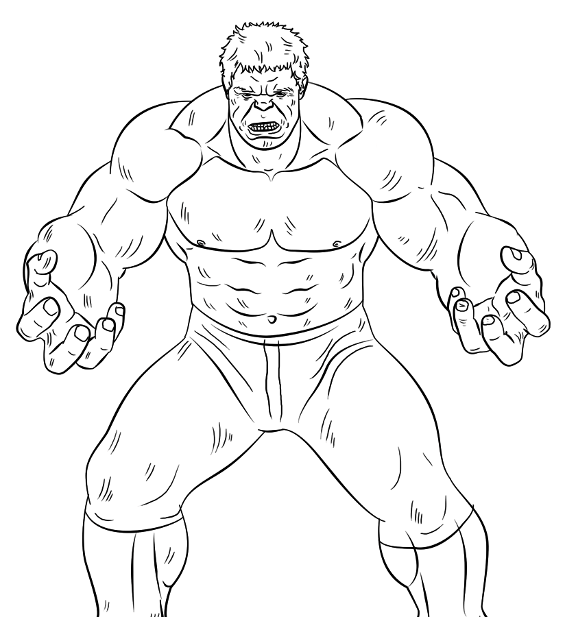 Hulk Coloring Pages Free Printable Coloring Pages for Kids