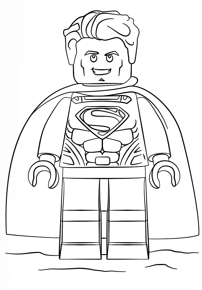 Lego DC Superman Coloring Page - Free Printable Coloring Pages for Kids