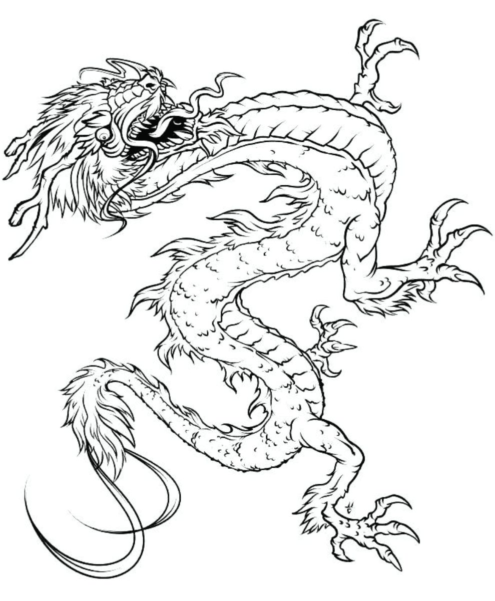 Chinese Dragon Coloring Page - Free Printable Coloring Pages for Kids