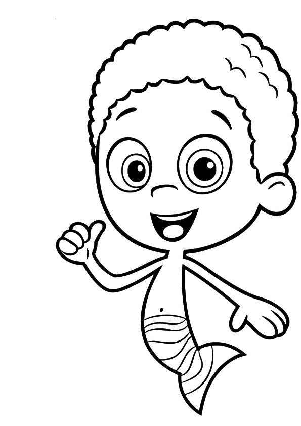 officer gil bubble guppies coloring sheet