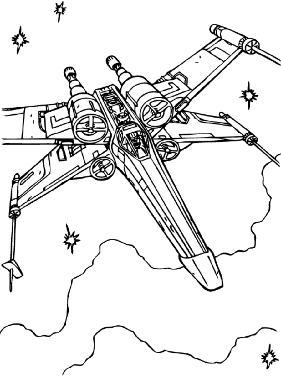 x wing starfighter coloring page free printable coloring pages for kids