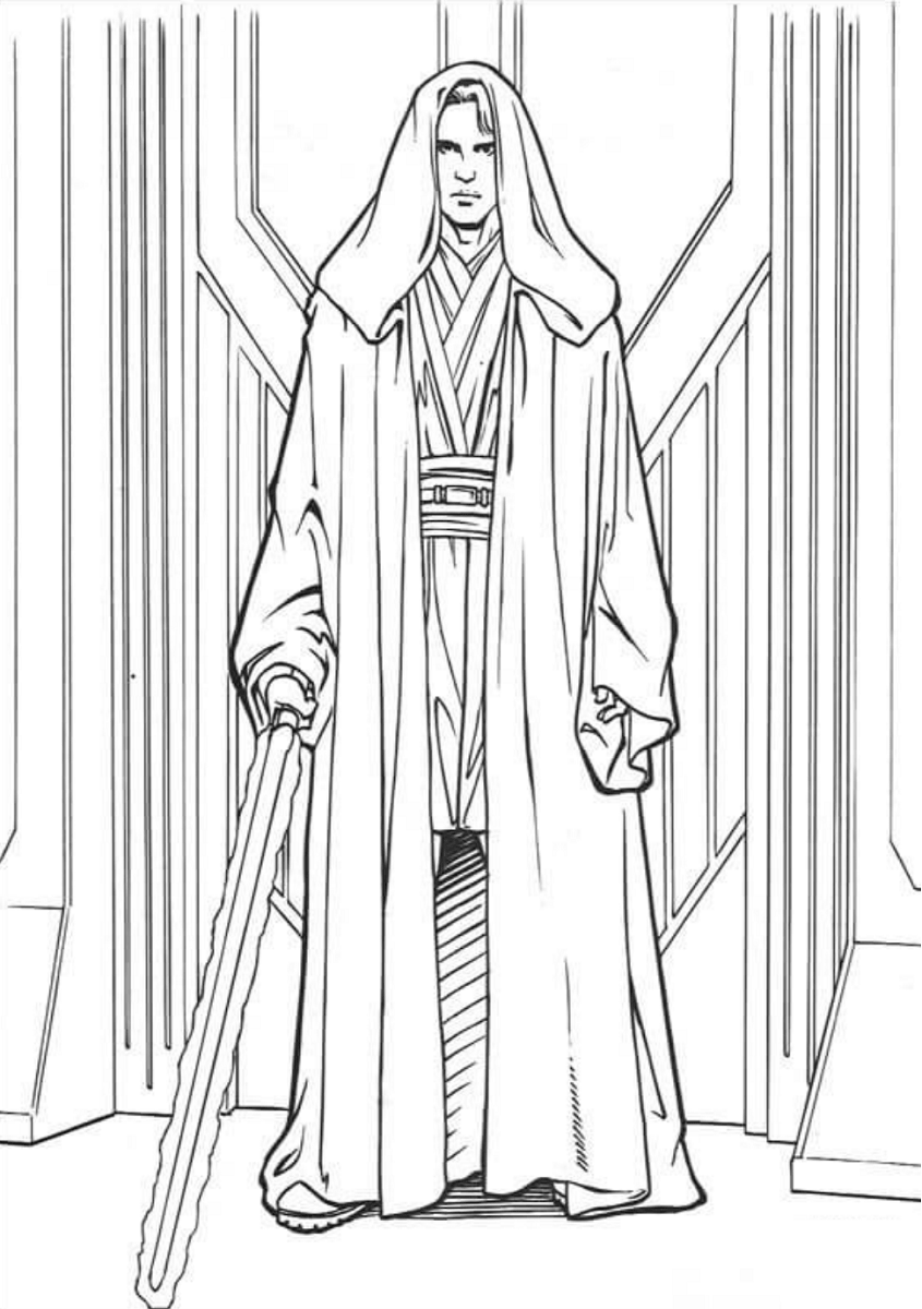 Anakin Skywalker Coloring Page - Free Printable Coloring Pages for Kids