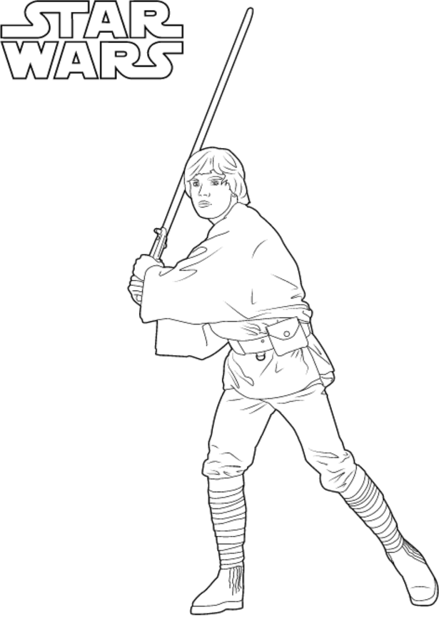 Luke Skywalker Coloring Pages   Free Printable Coloring Pages for Kids