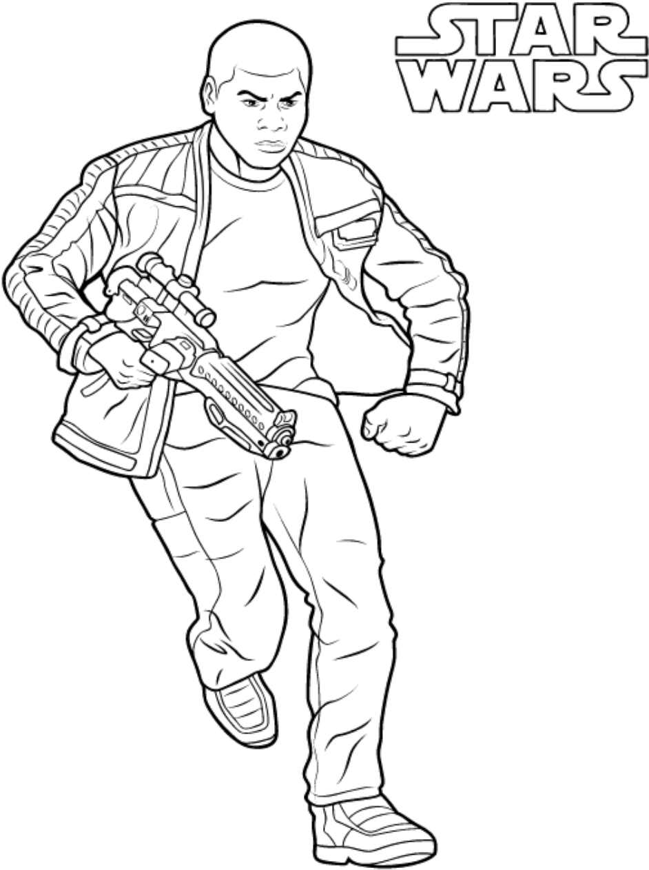 finn in star wars coloring page free printable coloring pages for kids