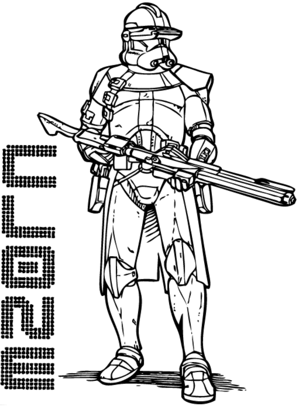 Clone Trooper Coloring Page - Free Printable Coloring Pages for Kids