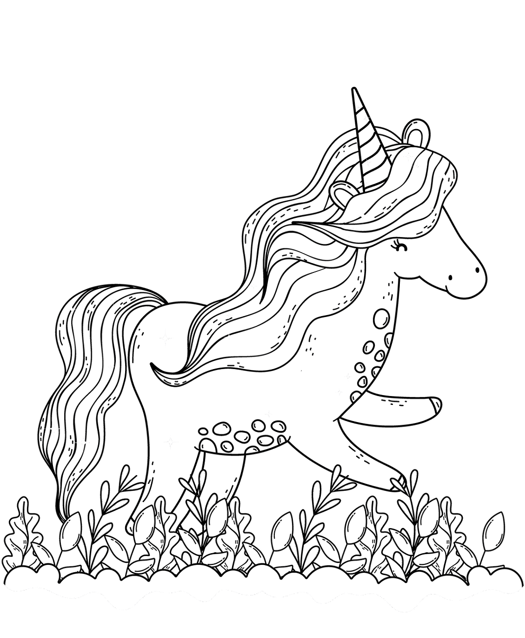  Unicorn  Having Fun Coloring  Page  Free Printable Coloring  