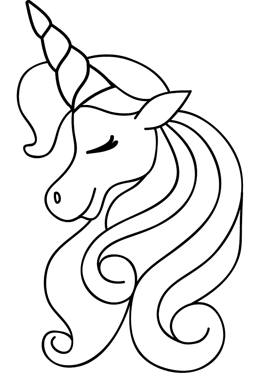 Girl Unicorn Head Coloring Page Free Printable Coloring Pages For Kids