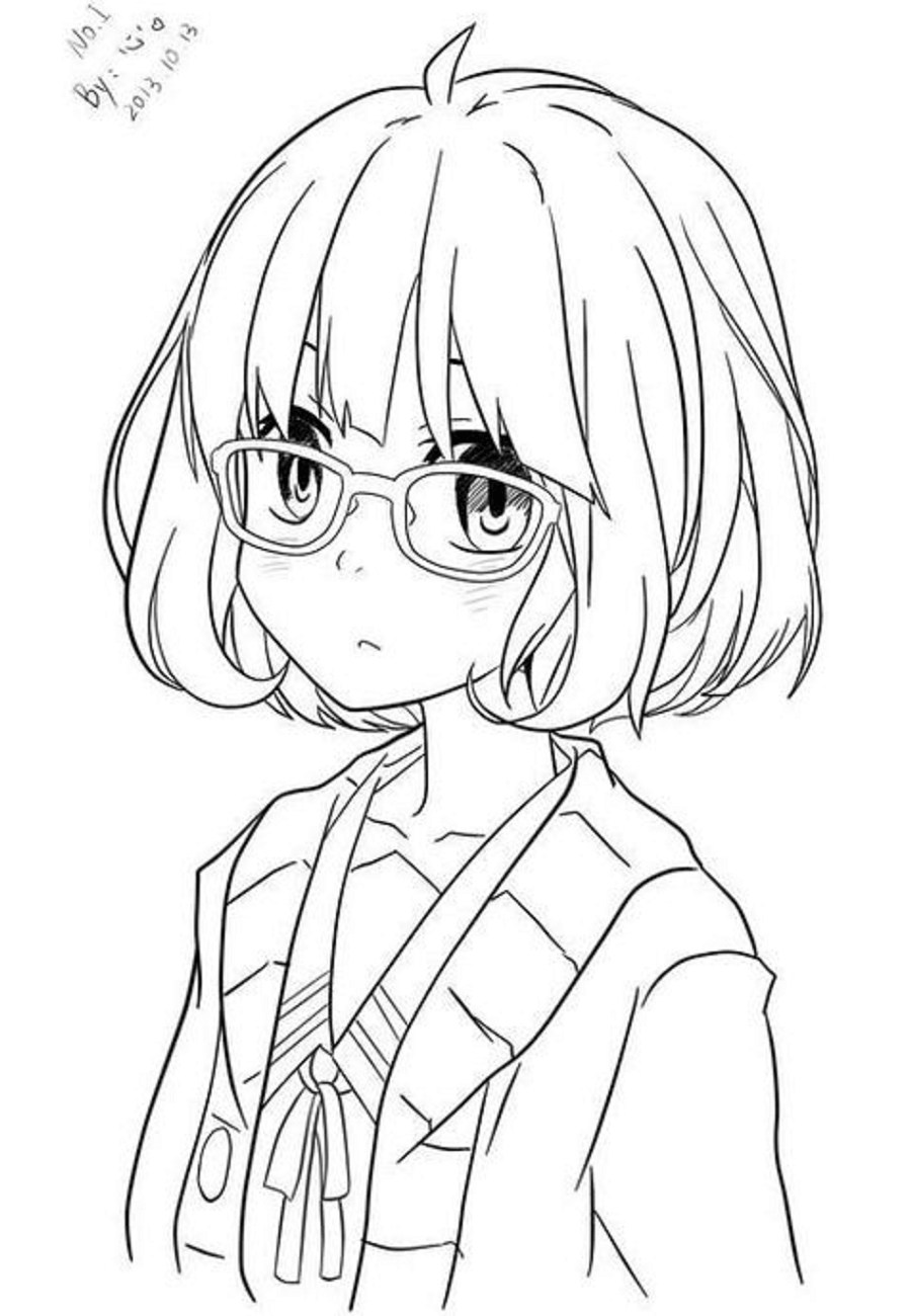 Anime Girl Coloring Pages   Free Printable Coloring Pages for Kids