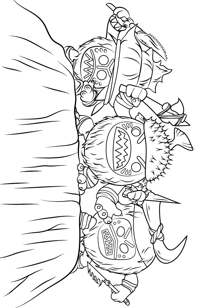 Kakamora In Moana Coloring Page Free Printable Coloring Pages For Kids
