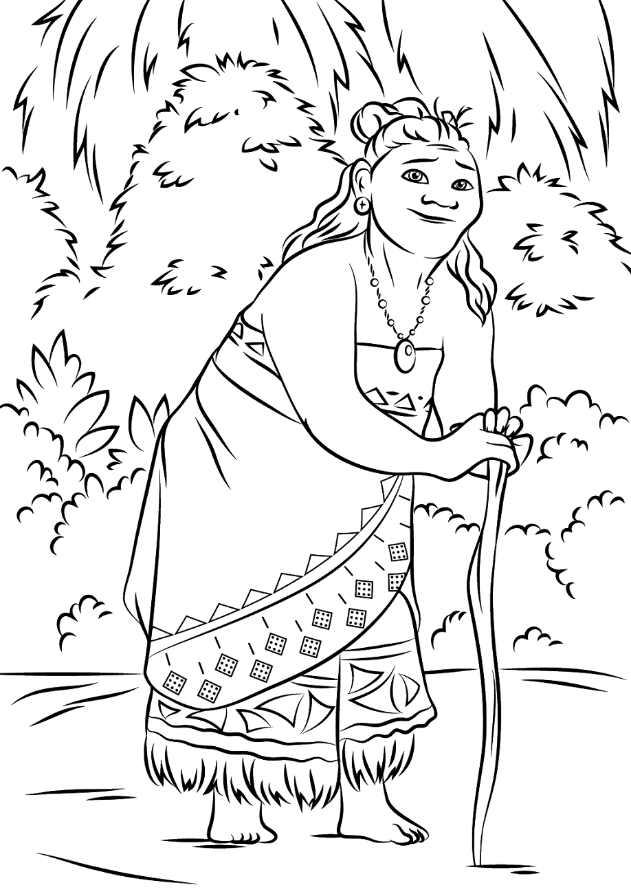 Baby Moana Coloring Page - Free Printable Coloring Pages for Kids