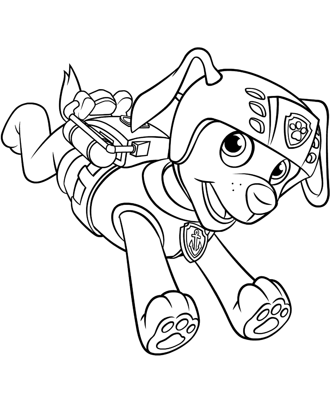 Mejeriprodukter tyktflydende pelleten PAW Patrol Zuma Running Coloring Page - Free Printable Coloring Pages for  Kids