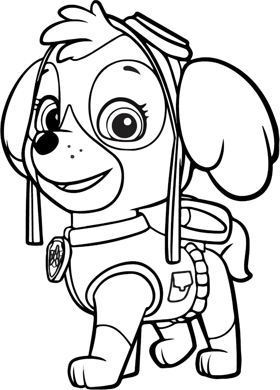 Skye Paw Patrol Coloring Pages - Free Printable Coloring Pages for Kids