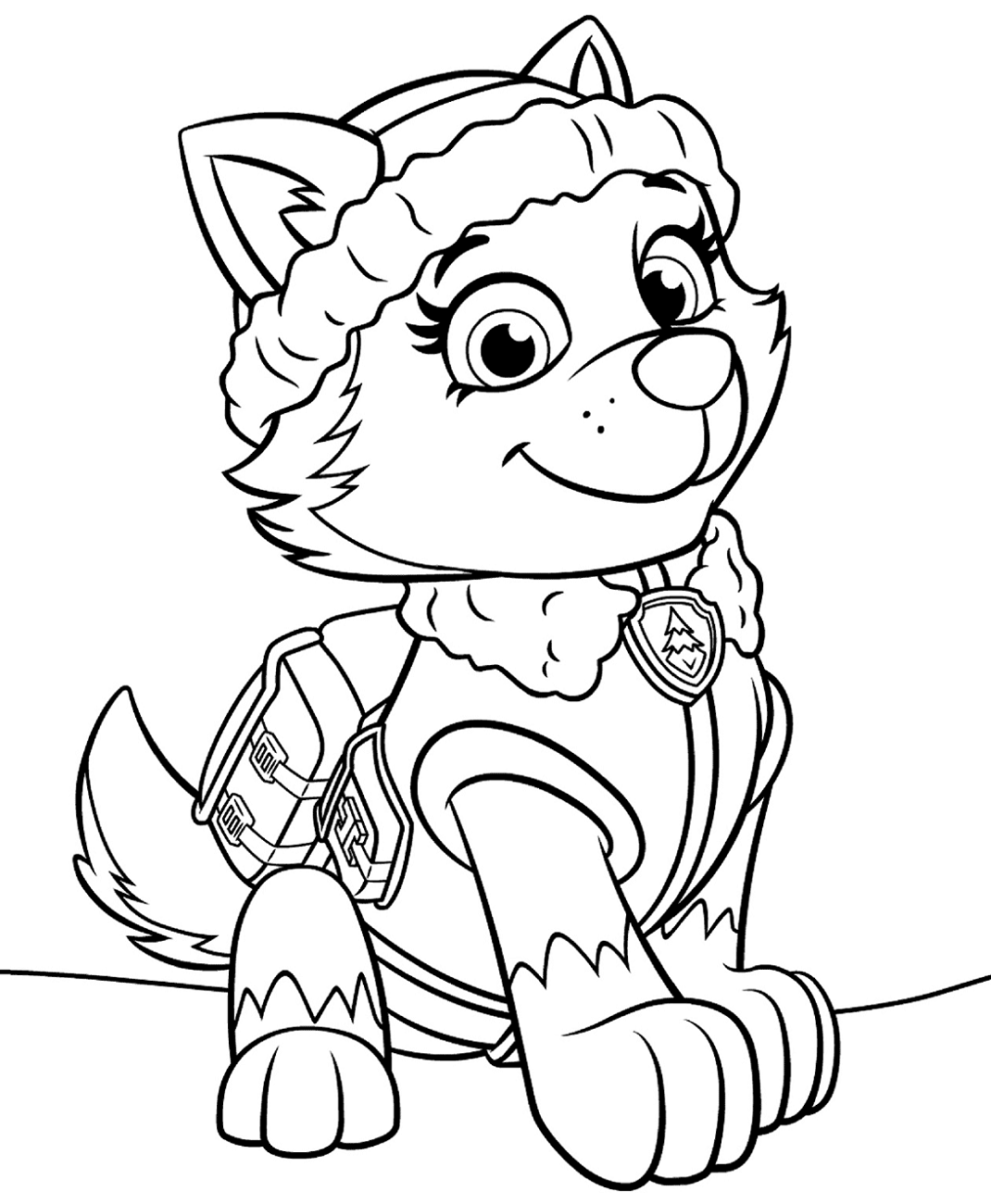 Everest Paw Patrol Coloring Pages - Free Printable Coloring for Kids
