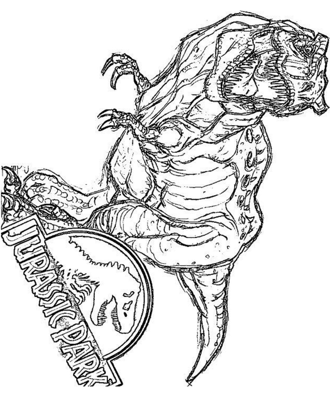 jurrasic world fallen kingdon trex coloring page