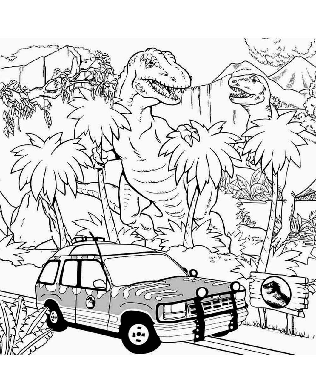 Indoraptor In Jurassic World Coloring Page - Free Printable Coloring